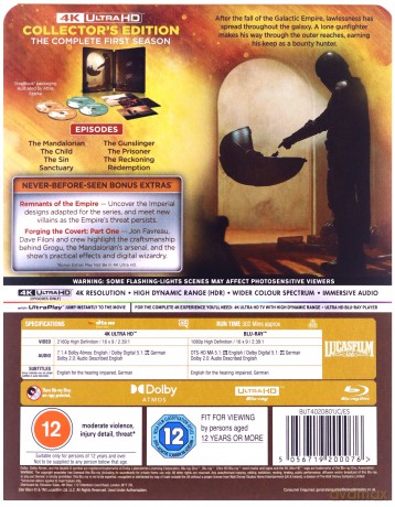 Star Wars The Mandalorian The Complete Season 1 (steelbook) (Limited) [2xBlu-Ray 4K]+[2xBlu-Ray]