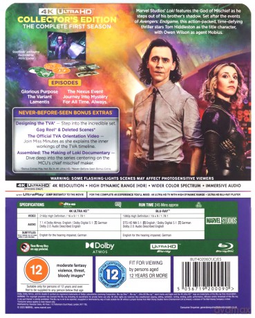 Loki Season 1 (steelbook) [2xBlu-Ray 4K]+[2xBlu-Ray]