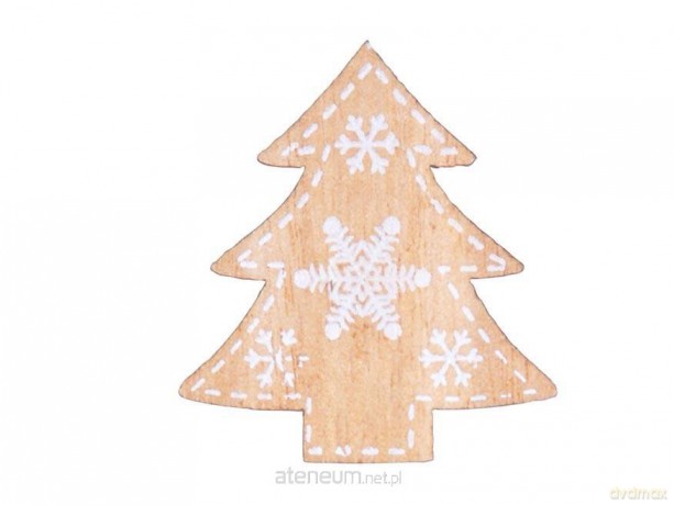 Choinka naturalna dekoracja drewniana 4cm 12szt