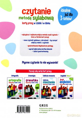 Czytanie metodą sylabową. Karty pracy w szkole [KSIĄŻKA]