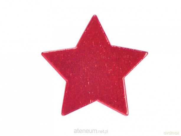 Gwiazda czerwona samoprzylepna 2,5cm 24szt