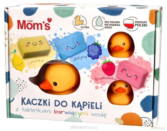 Kaczki do kąpieli z tabletkami barwiącymi wodę