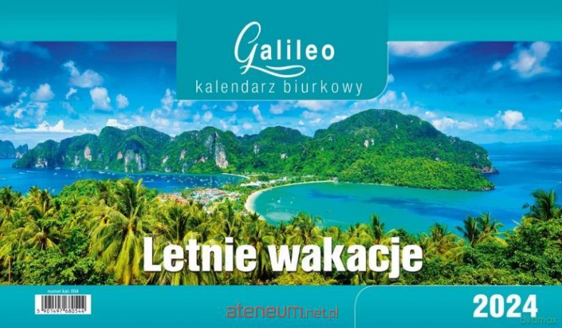 Kalendarz 2024 Biurkowy Galileo Letnie Wakacje [KALENDARZ]
