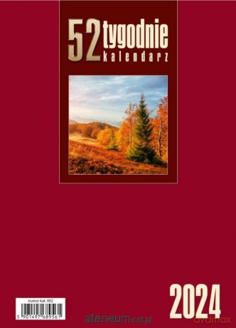 Kalendarz 2024 Biurkowy stojący bordowy [KALENDARZ]