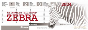 Kalendarz 2024 Biurkowy Zebra [KALENDARZ]