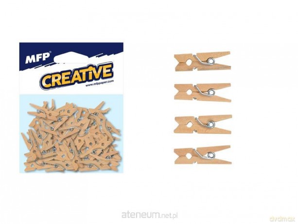 Klamerka 2,5cm natural brązowa 50szt