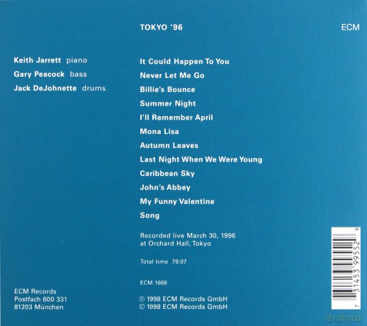 Keith Jarrett: Tokyo Live`96 [CD]