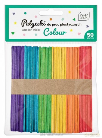 Patyczki do prac plastycznych kolor 113mm 50 sztuk