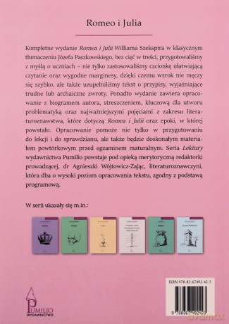 Romeo i Julia. Lektura z opracowaniem - William Szekspir [KSIĄŻKA]
