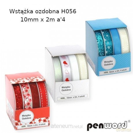 Wstążka ozdobna 10mmx2m 4szt (12kpl)