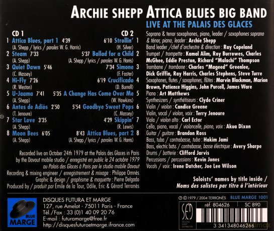 Shepp, Archie Attica Blues Big Band: Live at the Palais des Glaces [2CD]