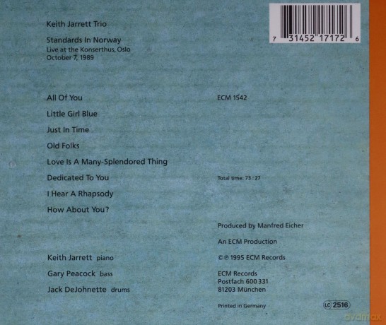 Jarrett Trio: Standarts In Norway [CD]