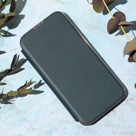 Etui Smart Gold Frame Mag do iPhone 13 Pro 6,1" ciemnozielony