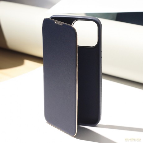 Etui Smart Gold Frame Mag do iPhone 13 Pro 6,1" granatowe