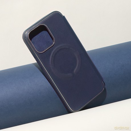 Etui Smart Gold Frame Mag do iPhone 13 Pro 6,1" granatowe