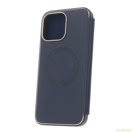 Etui Smart Gold Frame Mag do iPhone 13 Pro 6,1" granatowe