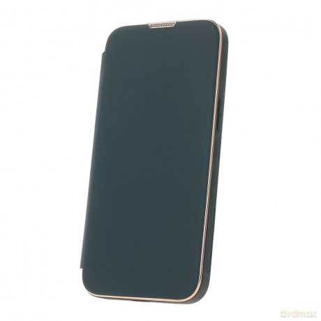 Etui Smart Gold Frame Mag do iPhone 14 Pro 6,1" ciemnozielony