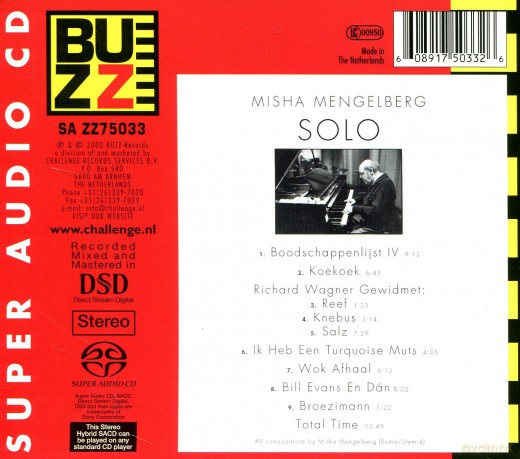 Mengelberg, Misha: Solo [SACD]