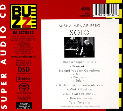 Mengelberg, Misha: Solo [SACD]