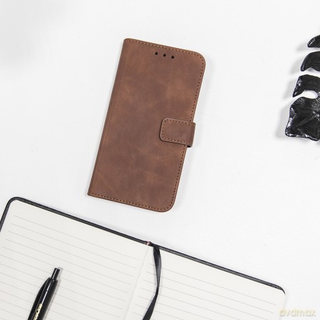 Etui Smart Velvet do Xiaomi Redmi Note 12 Pro 5G brązowe
