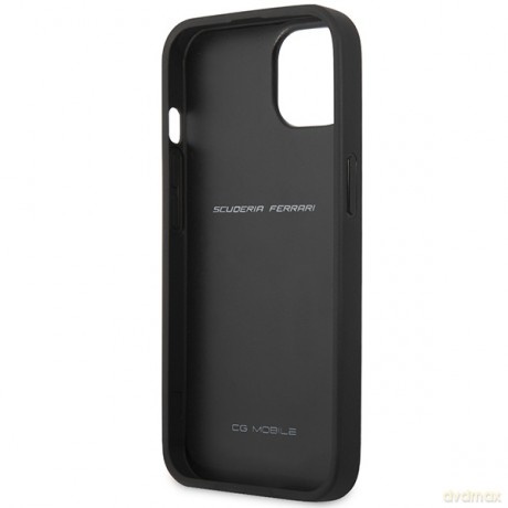 Ferrari nakładka do iPhone 13 6,1" FEHCP13MRGOG czarna hard case Leather Curved Line