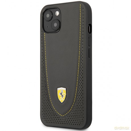 Ferrari nakładka do iPhone 13 6,1" FEHCP13MRGOG czarna hard case Leather Curved Line