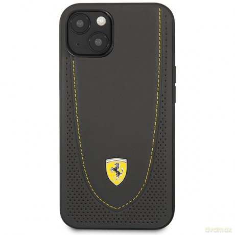Ferrari nakładka do iPhone 13 6,1" FEHCP13MRGOG czarna hard case Leather Curved Line