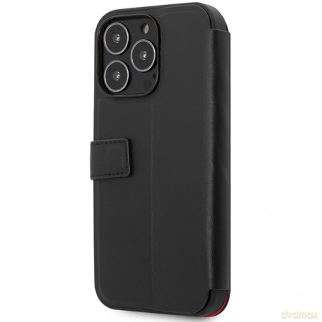 Ferrari nakładka do iPhone 13 Pro 6,1" FEFLBKP13LRGOK czarna book Leather Curved Line