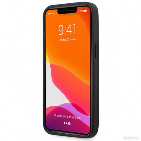 Ferrari nakładka do iPhone 13 Pro 6,1" FEHCP13LRGOG czarna hard case Leather Curved Line