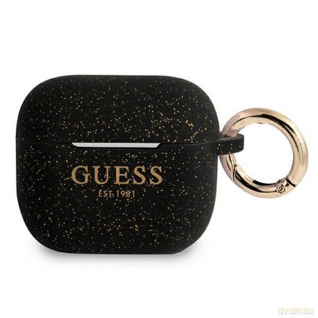 Guess etui do AirPods 3 GUA3SGGEK czarne Silicone Glitter