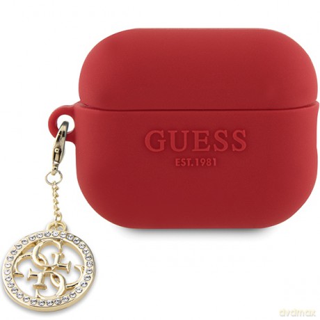 Guess etui do AirPods Pro 2 GUAP23DSLGHDF fuksja Silicone W/4G Diamond Charm