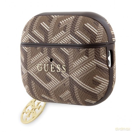 Guess etui do AirPods Pro 2 GUAP2PGCE4CW brązowe Gcube Classic Gold Logo W/Charm