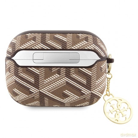 Guess etui do AirPods Pro 2 GUAP2PGCE4CW brązowe Gcube Classic Gold Logo W/Charm