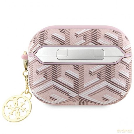 Guess etui do AirPods Pro GUAPPGCE4CP różowe Gcube Classic Gold Logo W/Charm