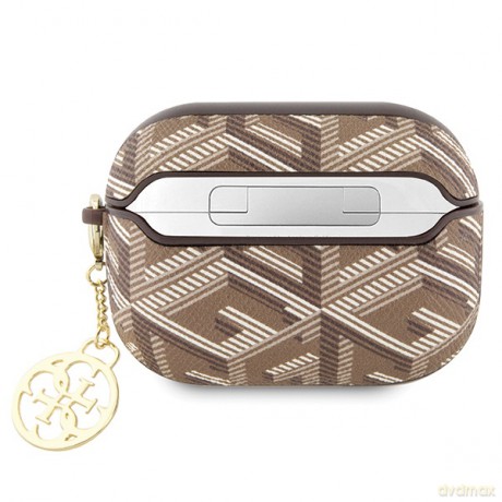 Guess etui do AirPods Pro GUAPPGCE4CW brązowe Gcube Classic Gold Logo W/Charm
