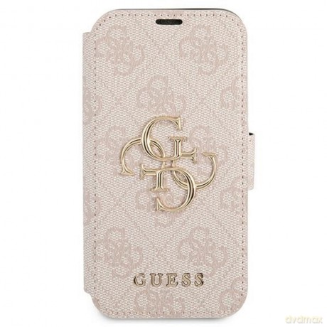 Guess etui do iPhone 13 Pro Max 6,7" GUBKP13X4GMGPI różowy book case 4G Big Metal Logo