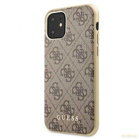 Guess nakładka do iPhone 11 GUHCN61G4GB brązowy hard case 4G Collection