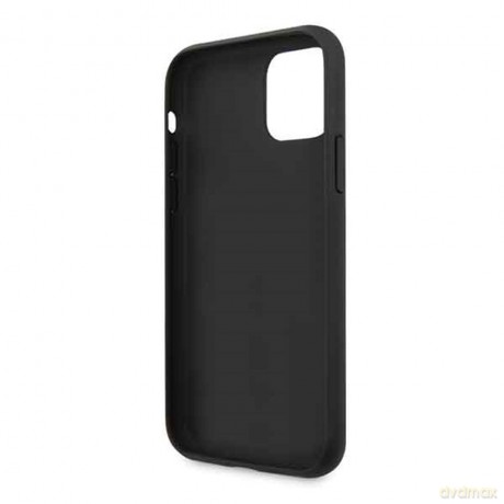Guess nakładka do iPhone 11 GUHCN61G4GLGR szare hard case 4G PU Metal Logo
