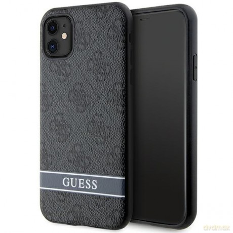 Guess nakładka do iPhone 11 GUHCN61P4SNK szara HC 4G Stripe