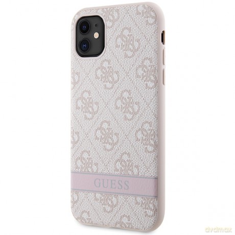 Guess nakładka do iPhone 11 GUHCN61P4SNP różowa HC 4G Stripe