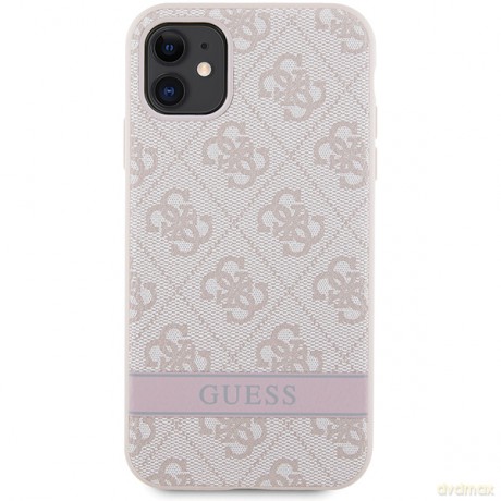 Guess nakładka do iPhone 11 GUHCN61P4SNP różowa HC 4G Stripe