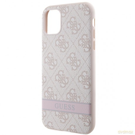 Guess nakładka do iPhone 11 GUHCN61P4SNP różowa HC 4G Stripe