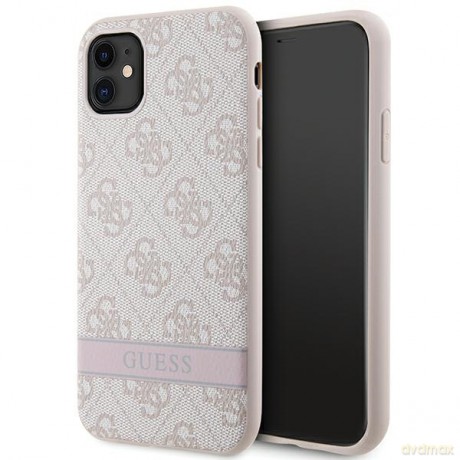 Guess nakładka do iPhone 11 GUHCN61P4SNP różowa HC 4G Stripe