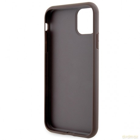 Guess nakładka do iPhone 11 GUHCN61P4SNW brązowa HC 4G Stripe