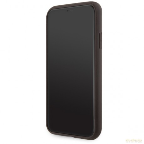Guess nakładka do iPhone 11 GUHMN61P4RPSW brązowa harcase Magsafe 4G Printed Stripes
