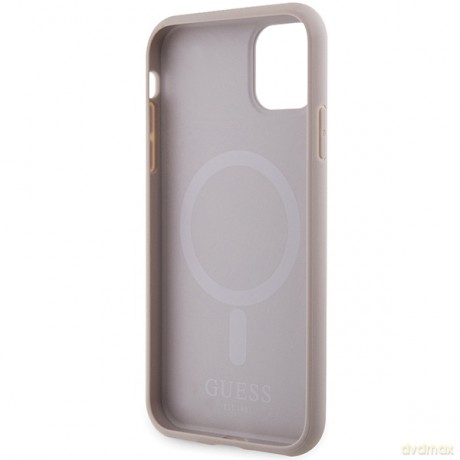 Guess nakładka do iPhone 11 GUHMN61PSAHMCP różowa Saffiano Magsafe
