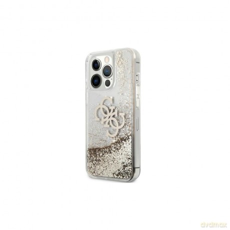 Guess nakładka do iPhone 13 Pro Max 6,7" GUHCP13XLG4GGO złota hard case 4G Big Liquid Glitter