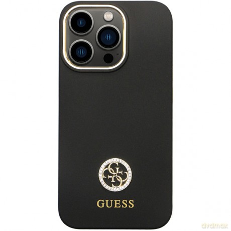 Guess nakładka do iPhone 13 Pro Max 6,7" GUHCP13XM4DGPK czarna HC Silicone Logo Strass 4G