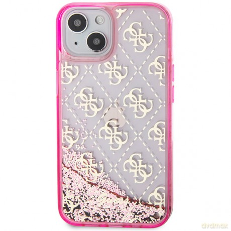 Guess nakładka do iPhone 14 6,1" GUHCP14SLC4PSGP różowa hardcase Liquid Glitter 4G Translucent