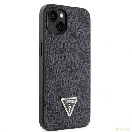 Guess nakładka do iPhone 14 6,1" GUHCP14SP4TDSCPK czarna HC PU Leather Metal Logo Strass Crossbody